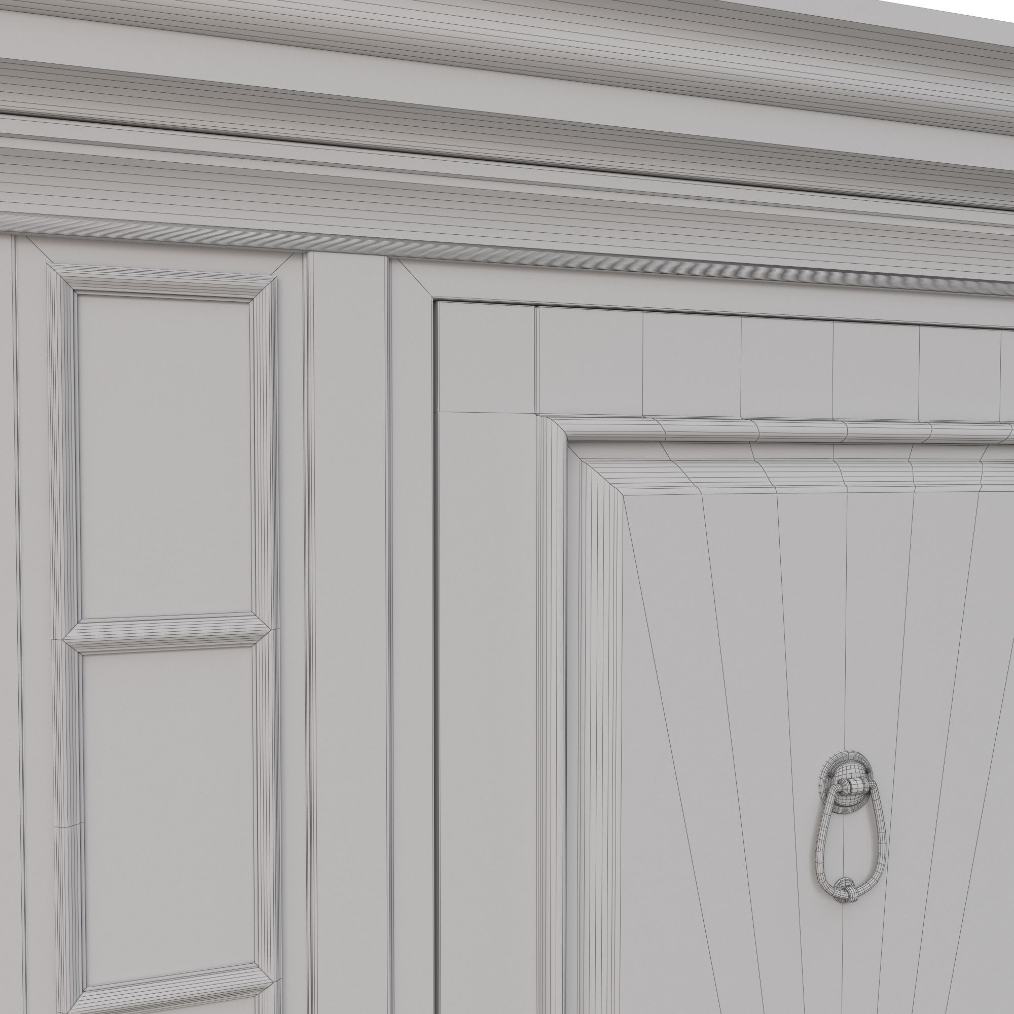 Entrance classic door 16 3D model_8