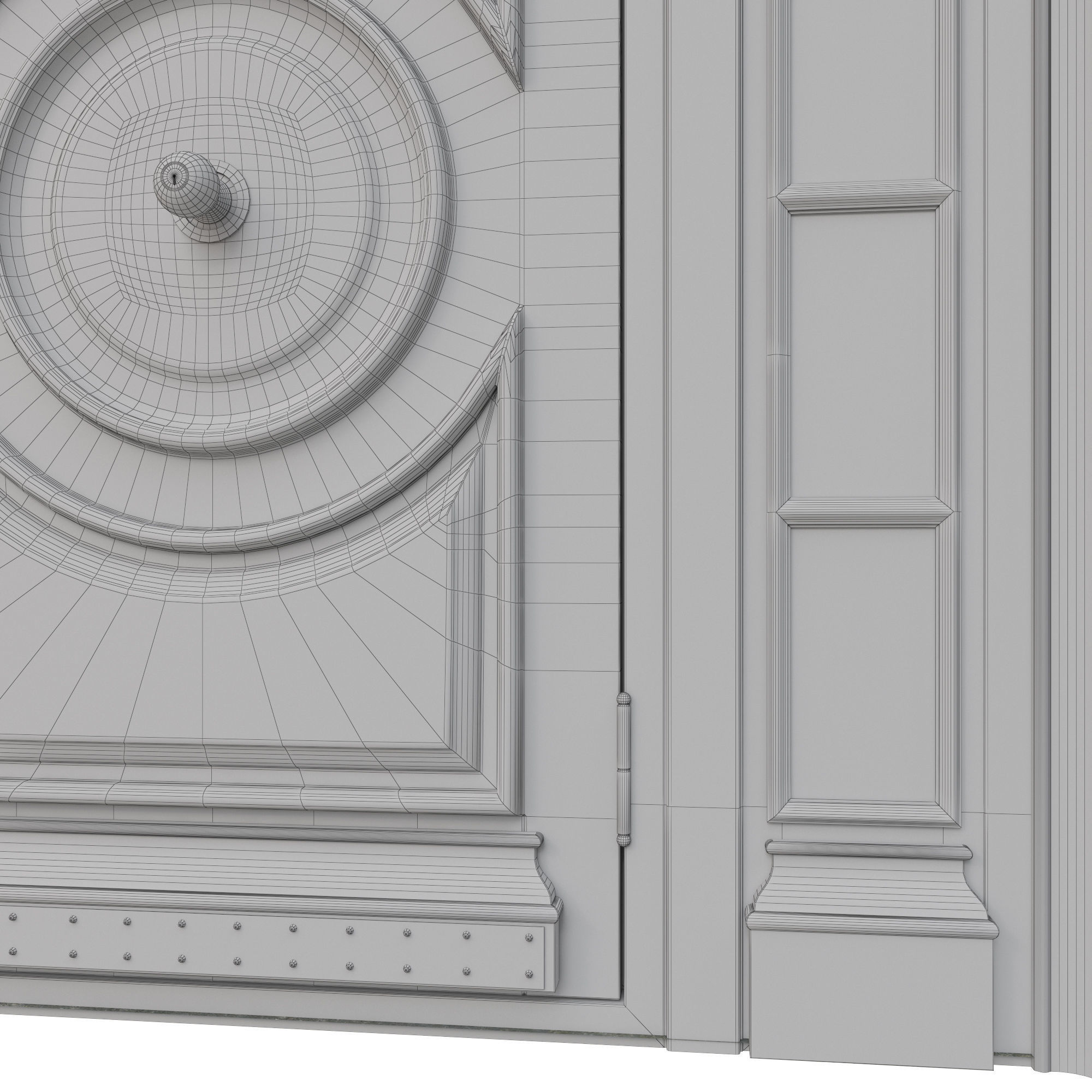 Entrance classic door 16 3D model_11