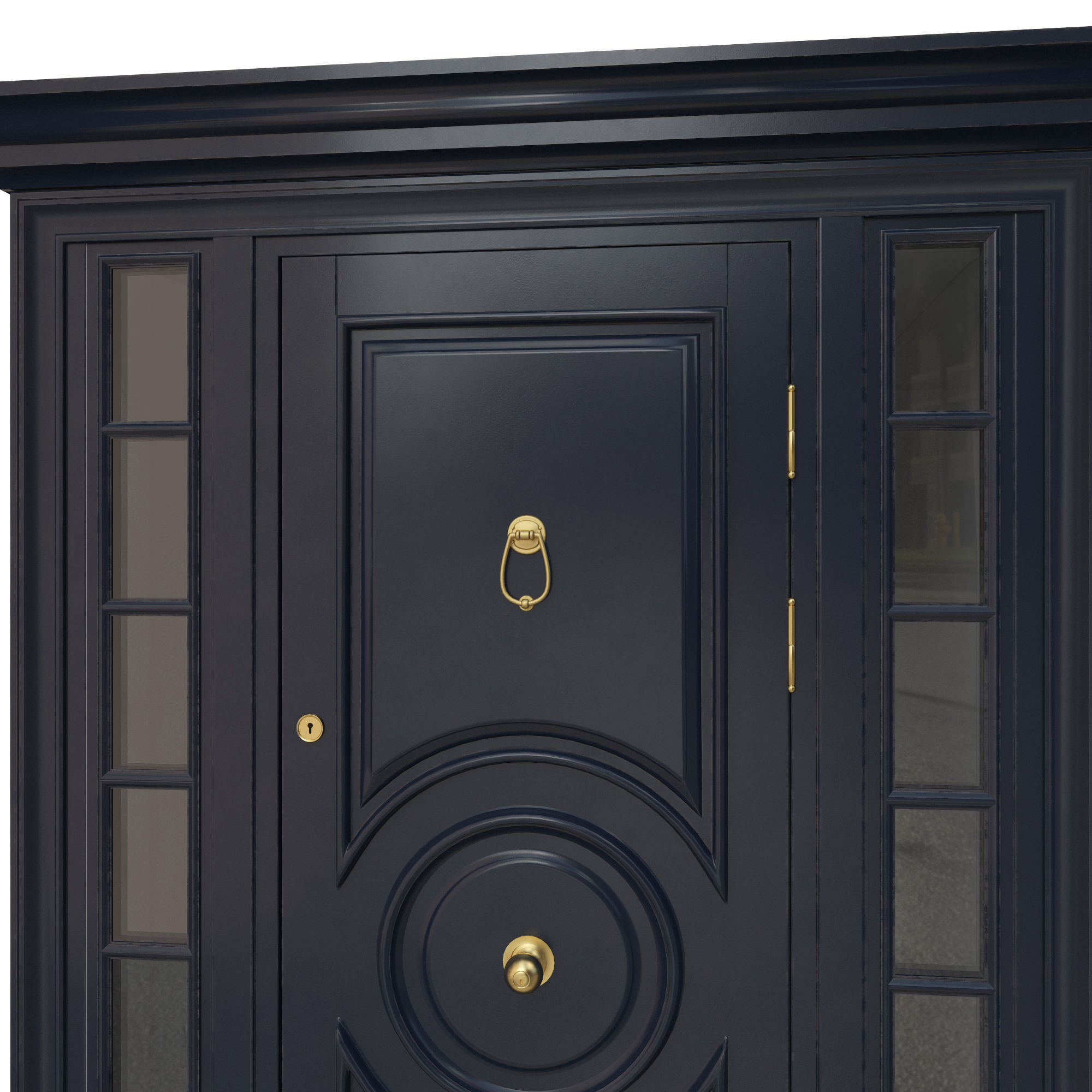 Entrance classic door 16 3D model_1