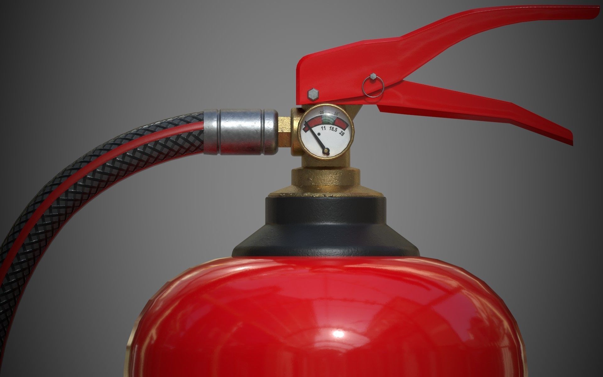 Fire Extinguisher Low-Poly Game Ready 3D Model Low-poly 3D model_18