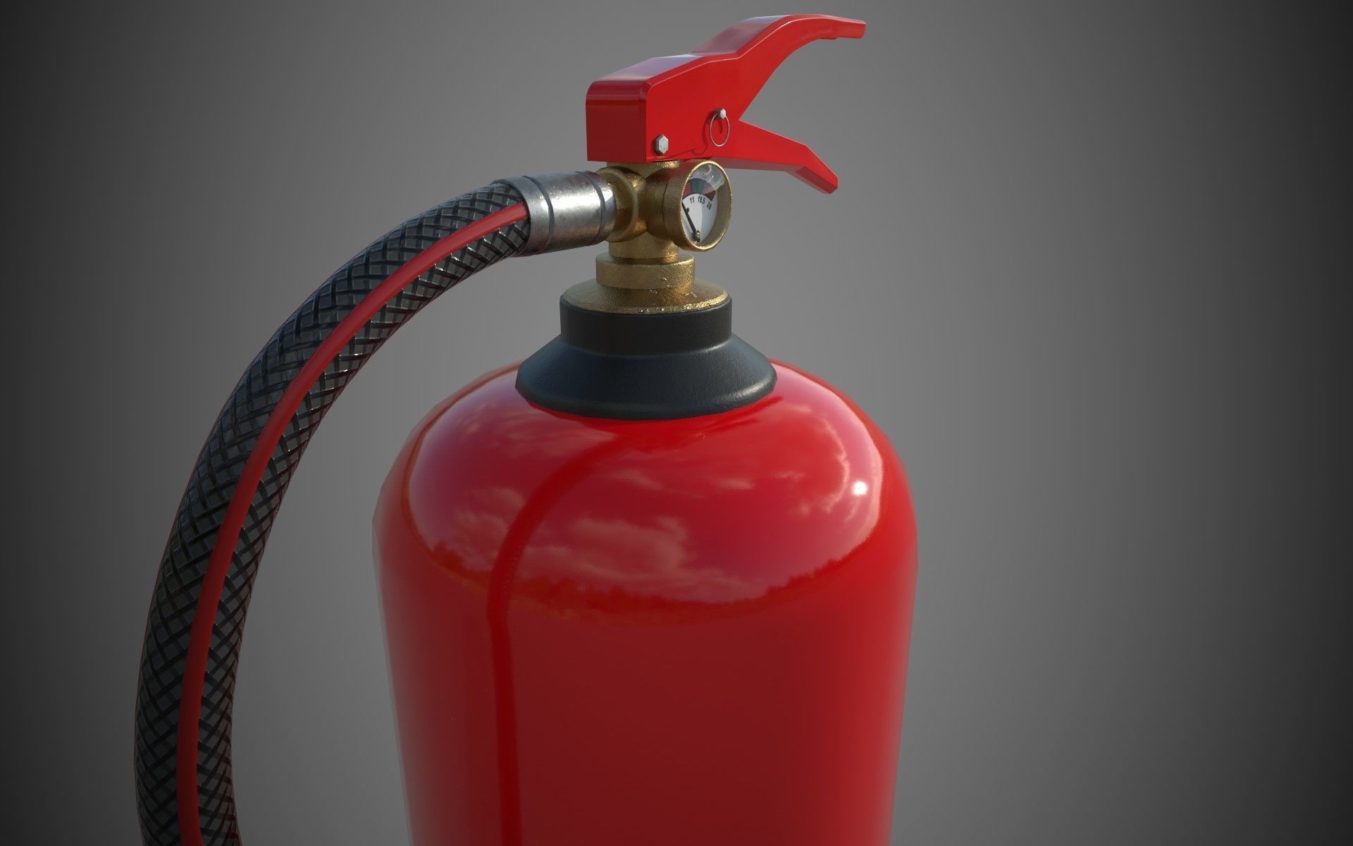 Fire Extinguisher Low-Poly Game Ready 3D Model Low-poly 3D model_17