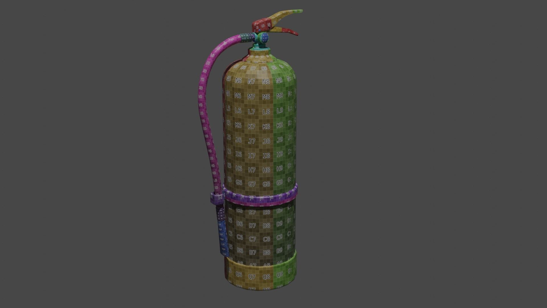 Fire Extinguisher Low-Poly Game Ready 3D Model Low-poly 3D model_22