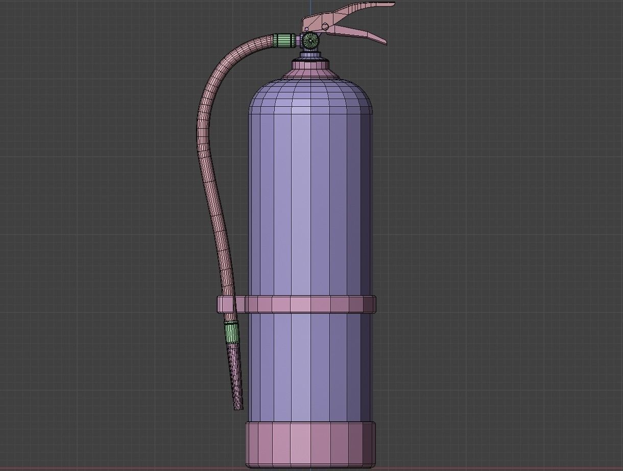 Fire Extinguisher Low-Poly Game Ready 3D Model Low-poly 3D model_27