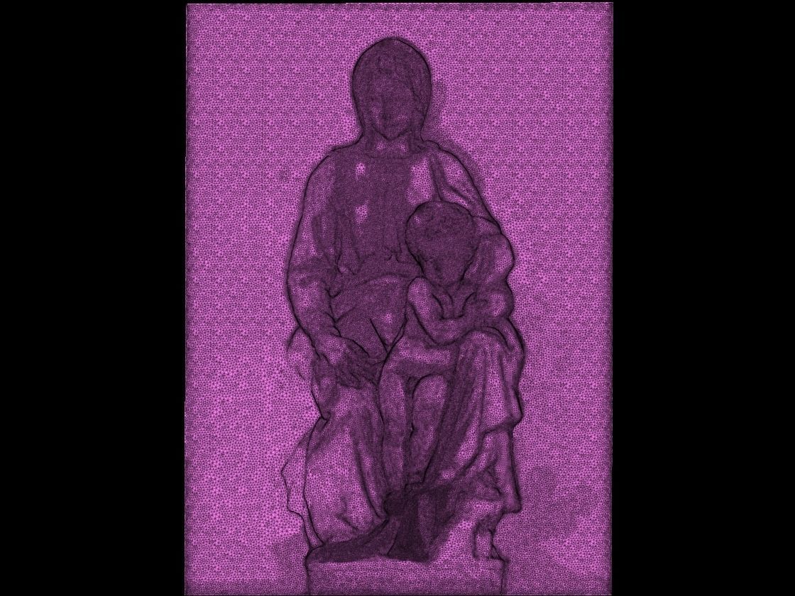 madonna of  Bruges Michelangelo 3D print model_4