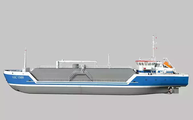 Ship LIQUEFIED GAS CARRIER 1500 3D model