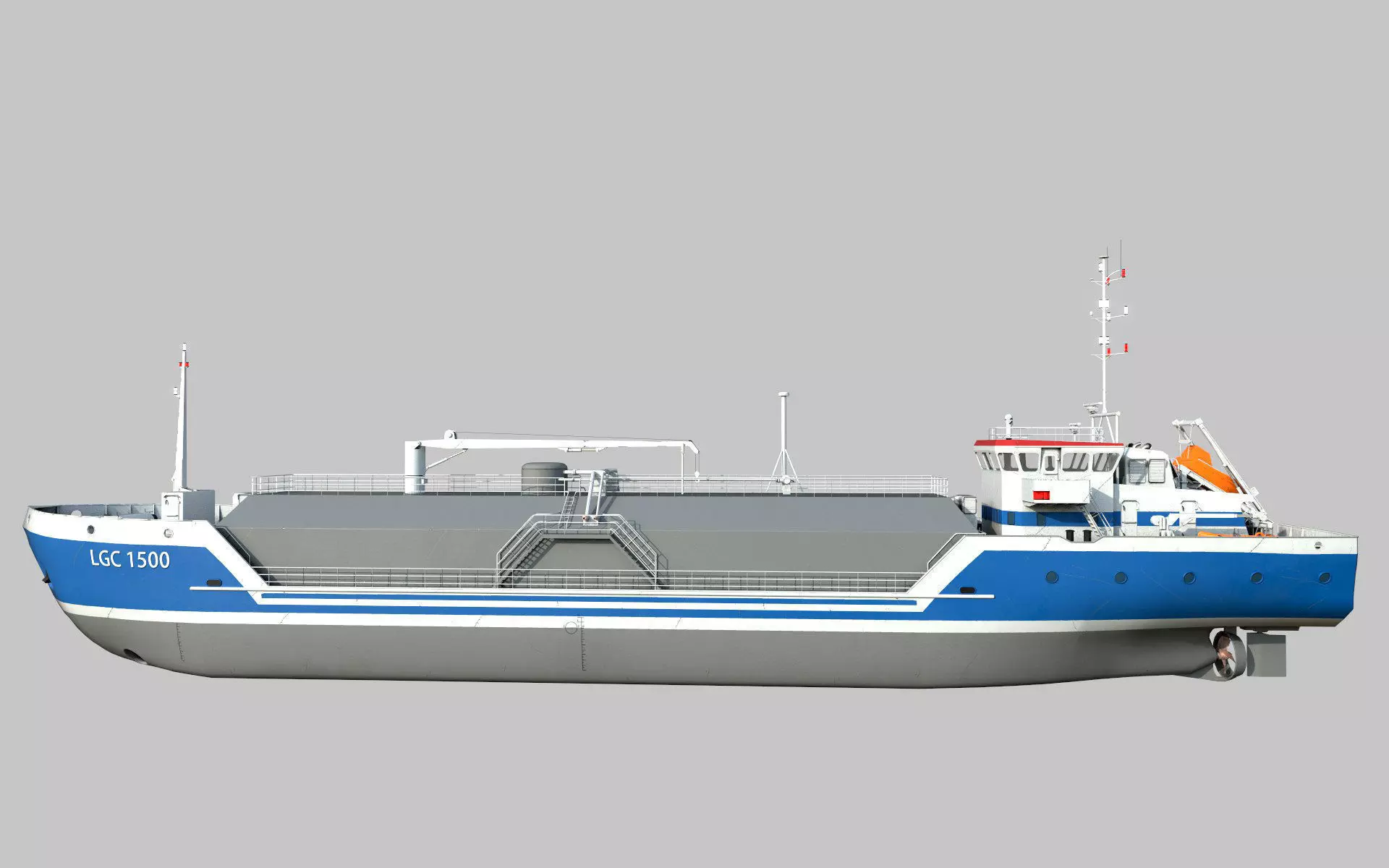 Ship LIQUEFIED GAS CARRIER 1500 3D model_1