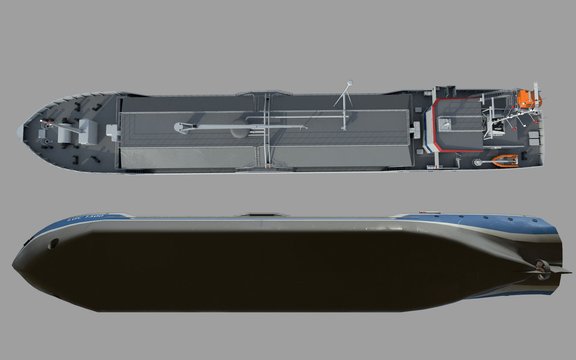 Ship LIQUEFIED GAS CARRIER 1500 3D model_3