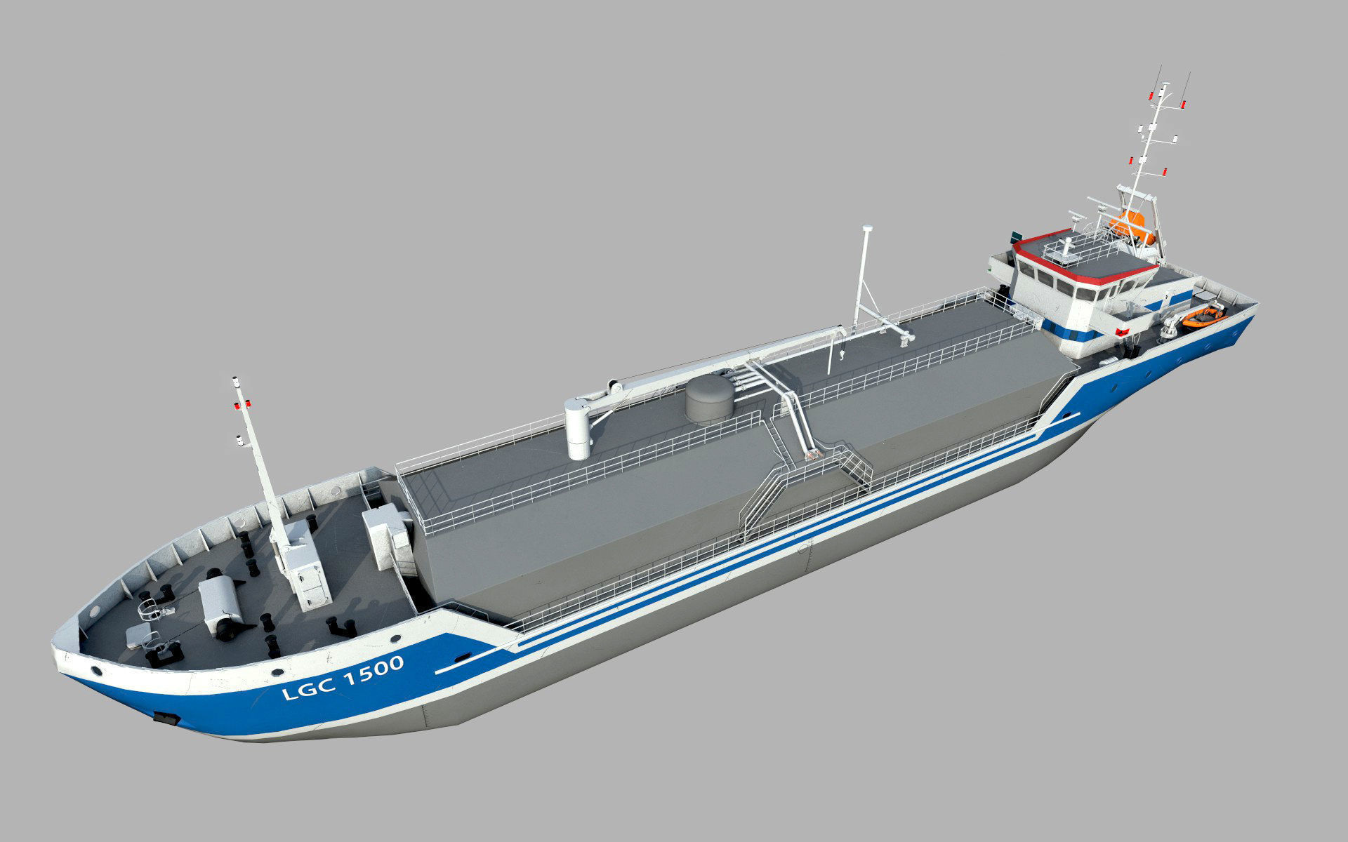 Ship LIQUEFIED GAS CARRIER 1500 3D model_2