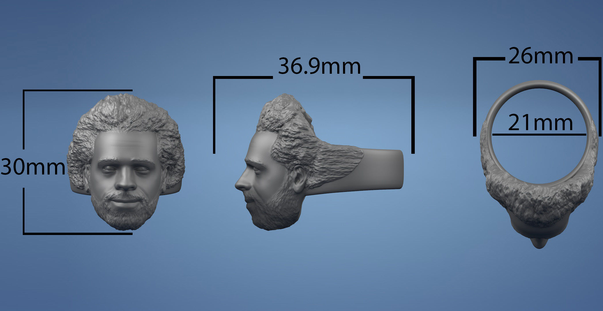 mohamed salah ring  3D print model_1