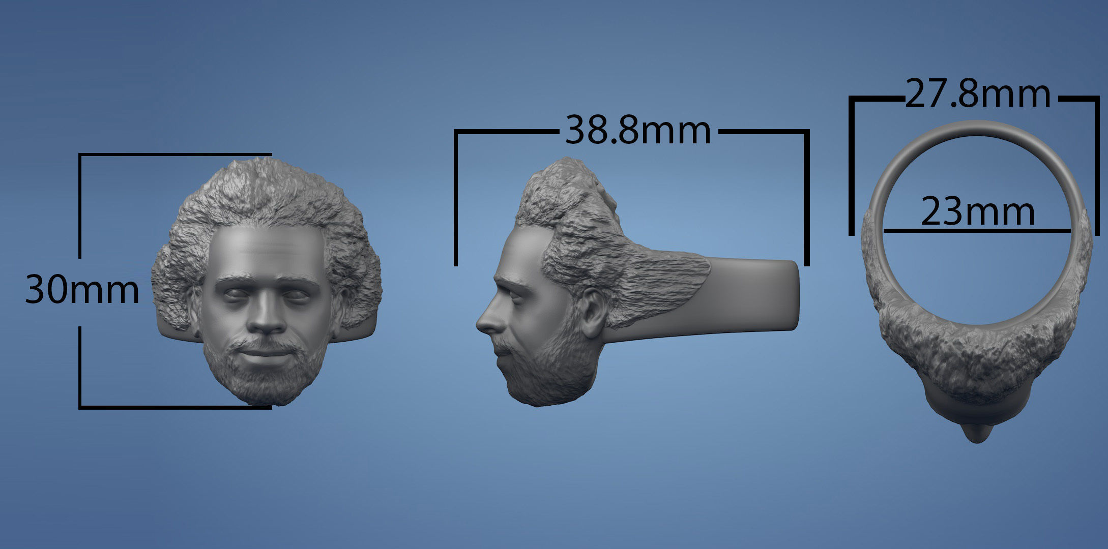 mohamed salah ring  3D print model_2