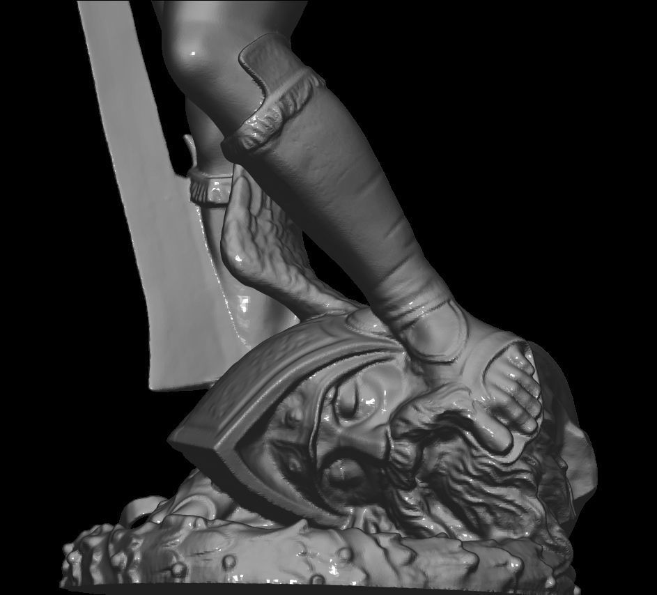 david donatello with head of goliath 3D print model_8