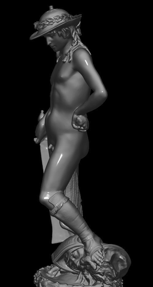 david donatello with head of goliath 3D print model_12