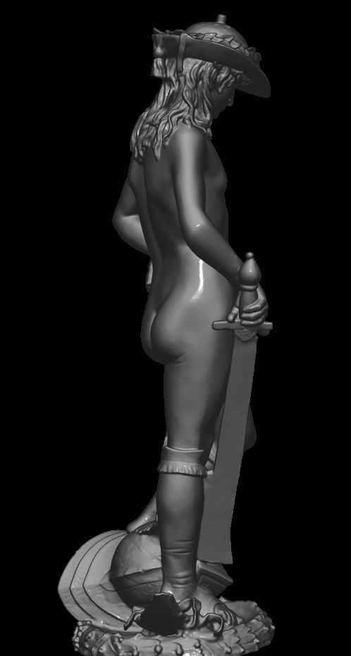 david donatello with head of goliath 3D print model_2