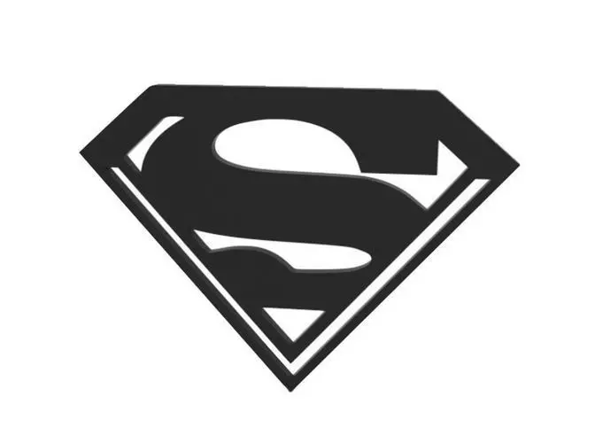 Bookmark superman logo sticker 3D print model_0