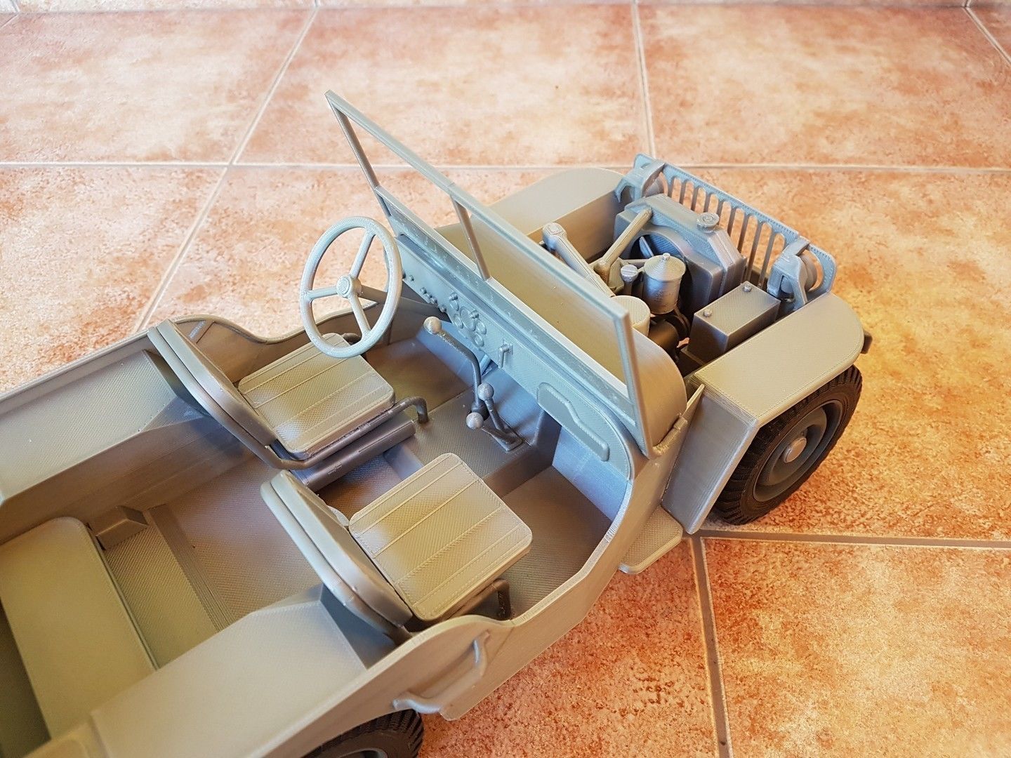 Jeep Willys - detailed scale model kit 3D print model_15