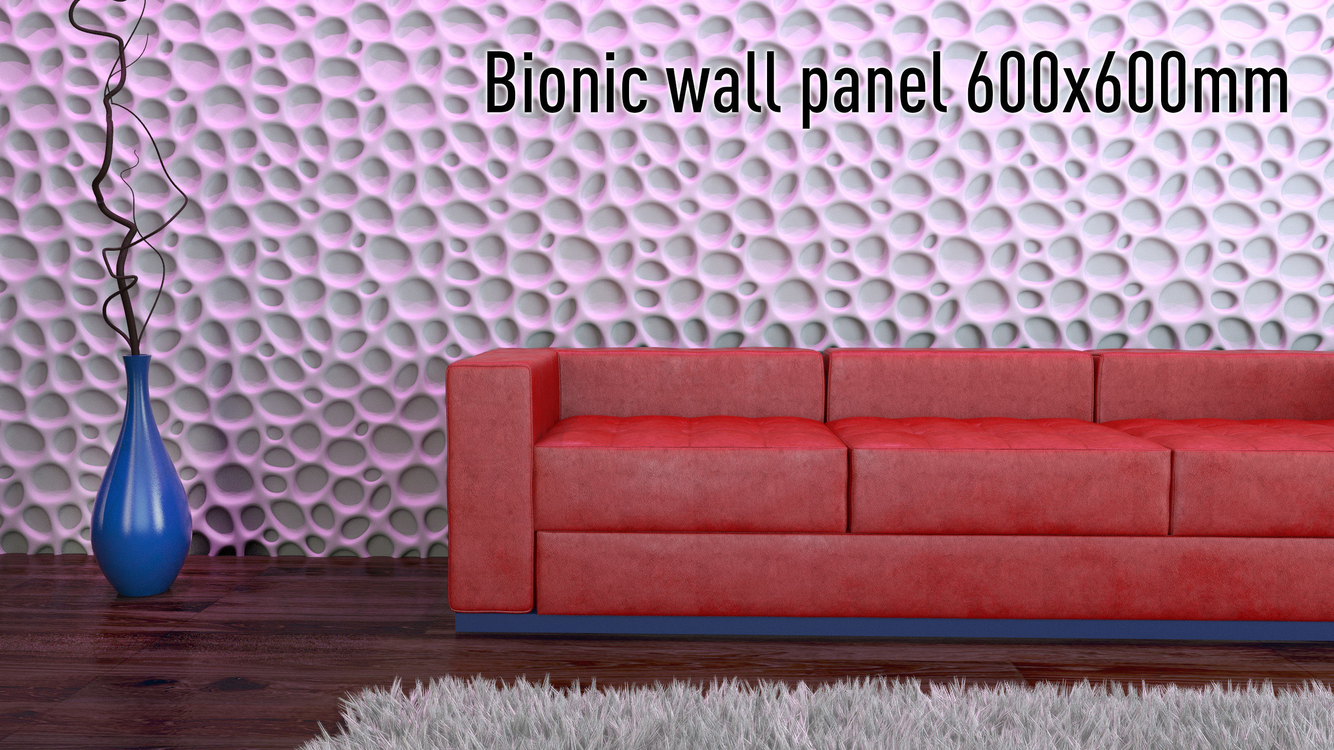 Bionic wall panel  3D model_6
