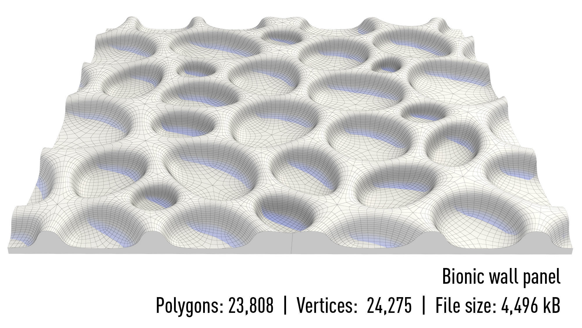 Bionic wall panel  3D model_3