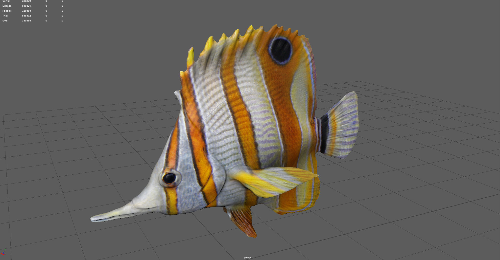 CORAL FISH Low-poly 3D model_4
