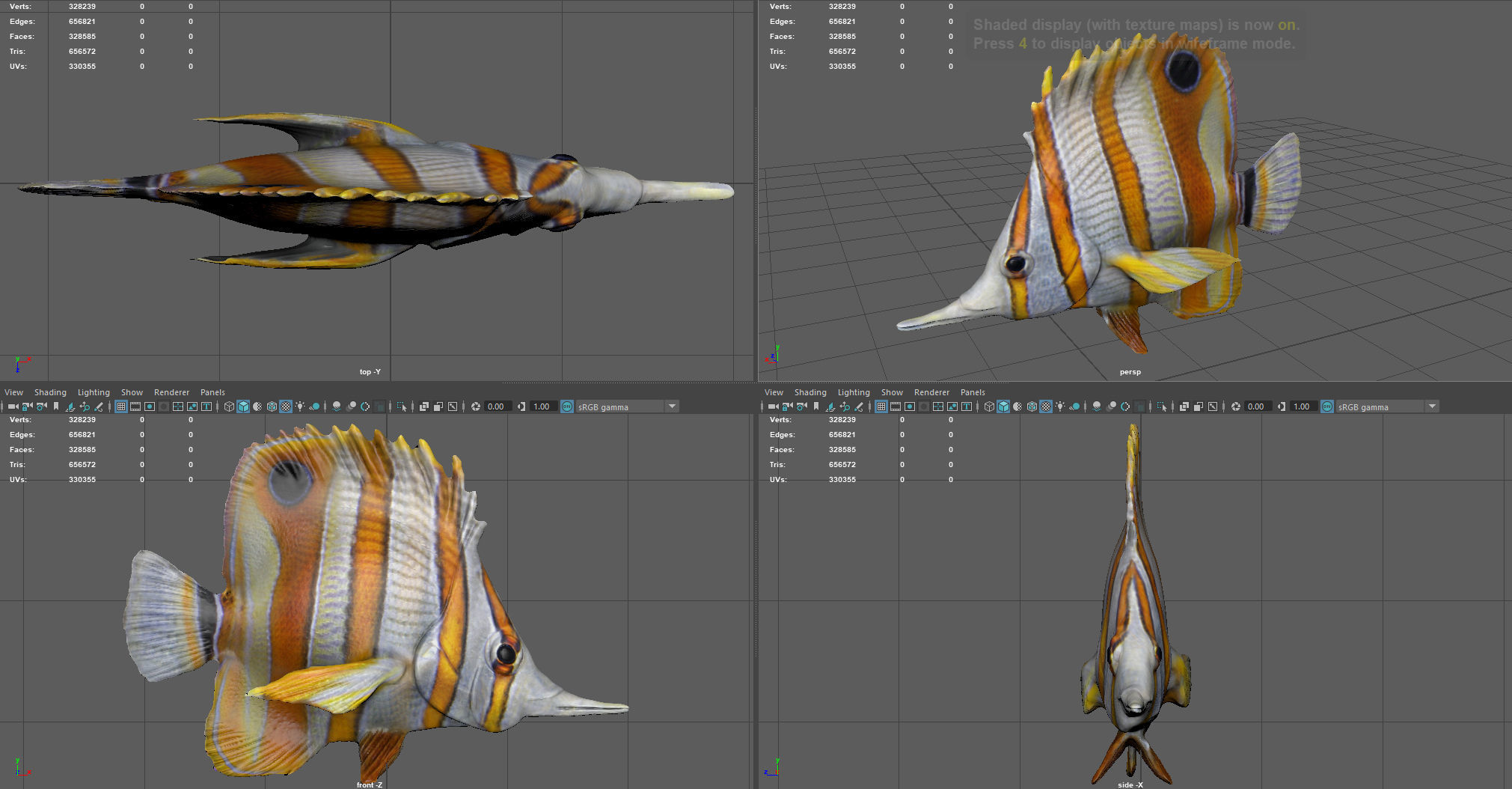 CORAL FISH Low-poly 3D model_7