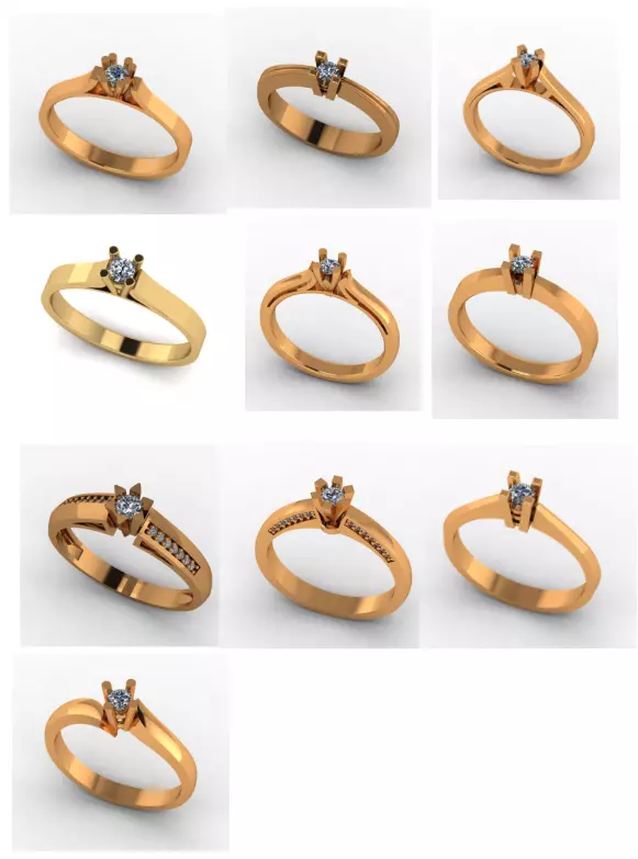 Solitaire ring diamond ring Free 3D print model