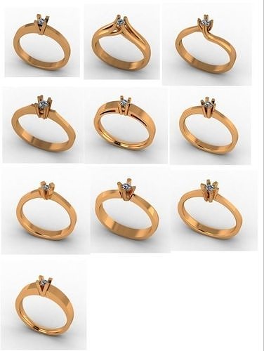 solitaire ring 3D print model