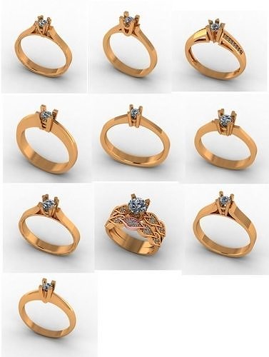 Solitaire ring 3D print model