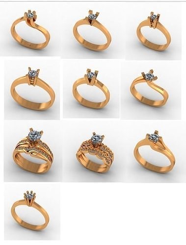 Solitaire ring 3D print model