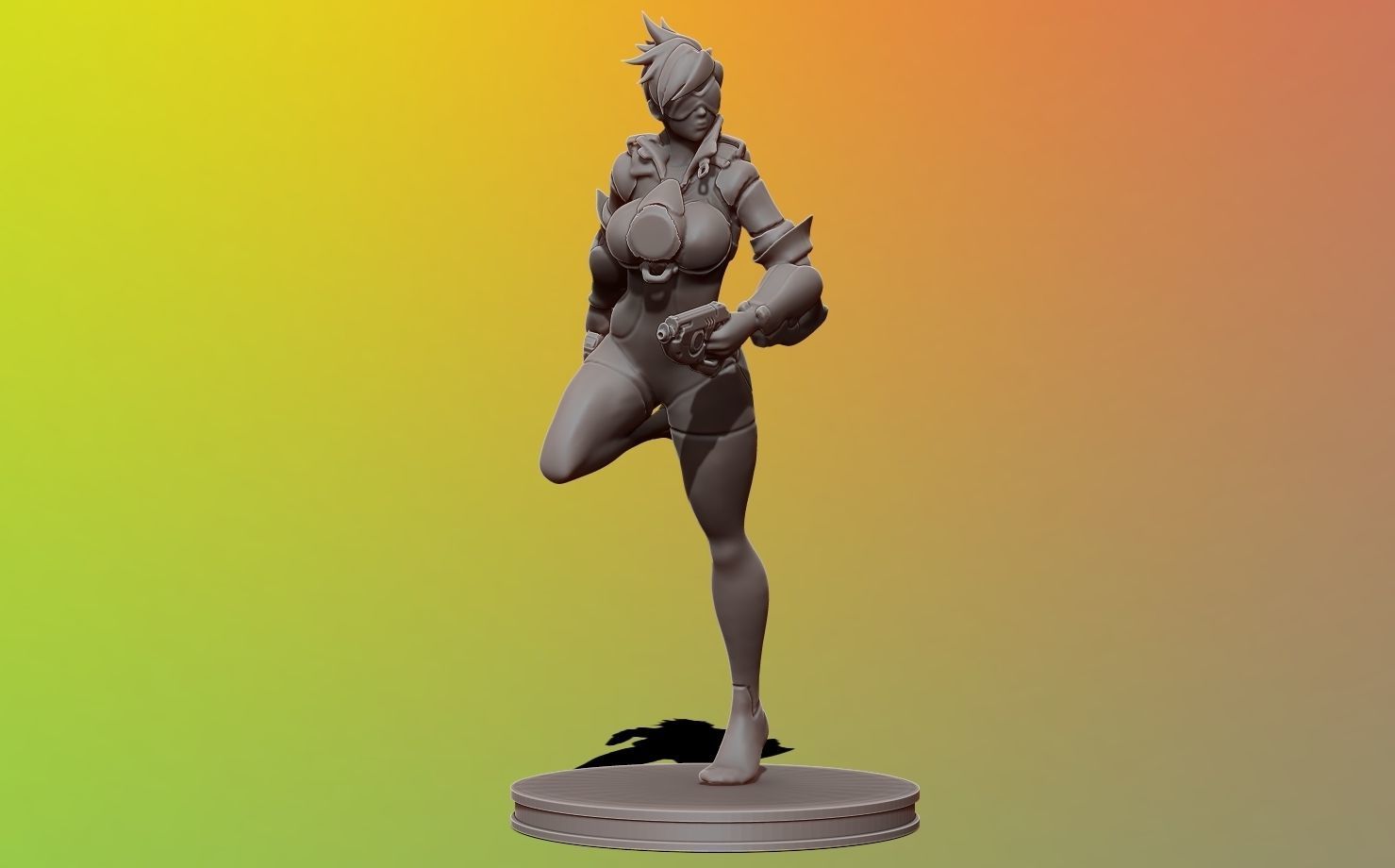tracer - overwatch 3d print figure 3D print model_17