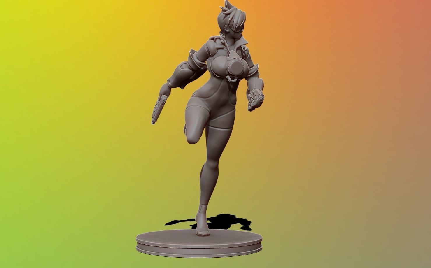 tracer - overwatch 3d print figure 3D print model_15