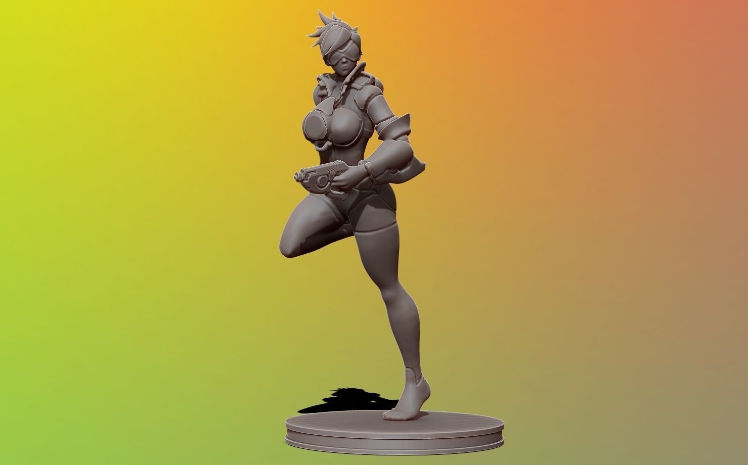 tracer - overwatch 3d print figure 3D print model_19