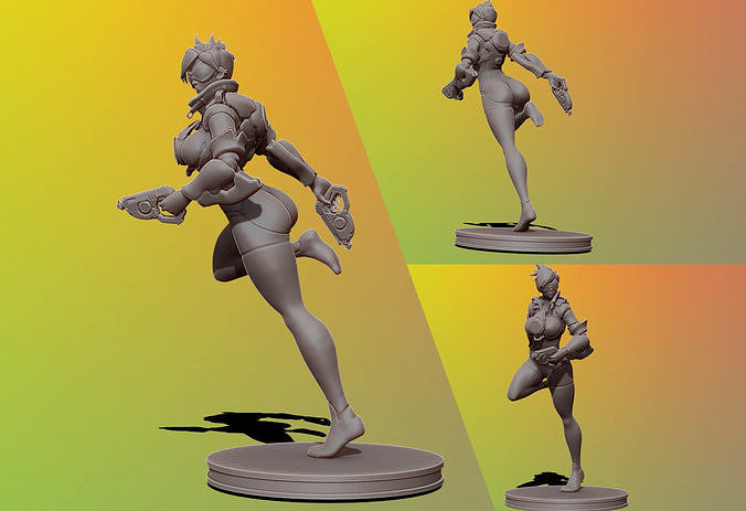 tracer - overwatch 3d print figure 3D print model