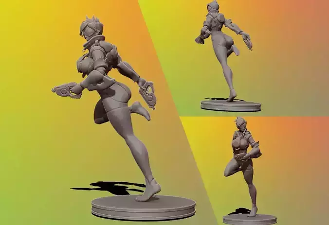 tracer - overwatch 3d print figure 3D print model
