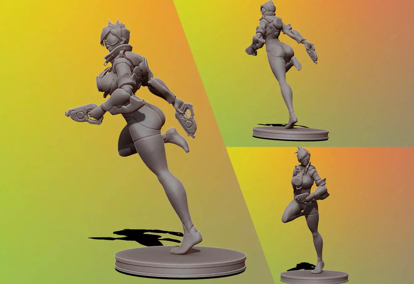 tracer - overwatch 3d print figure 3D print model_0