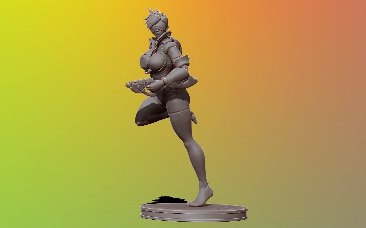 tracer - overwatch 3d print figure 3D print model_20