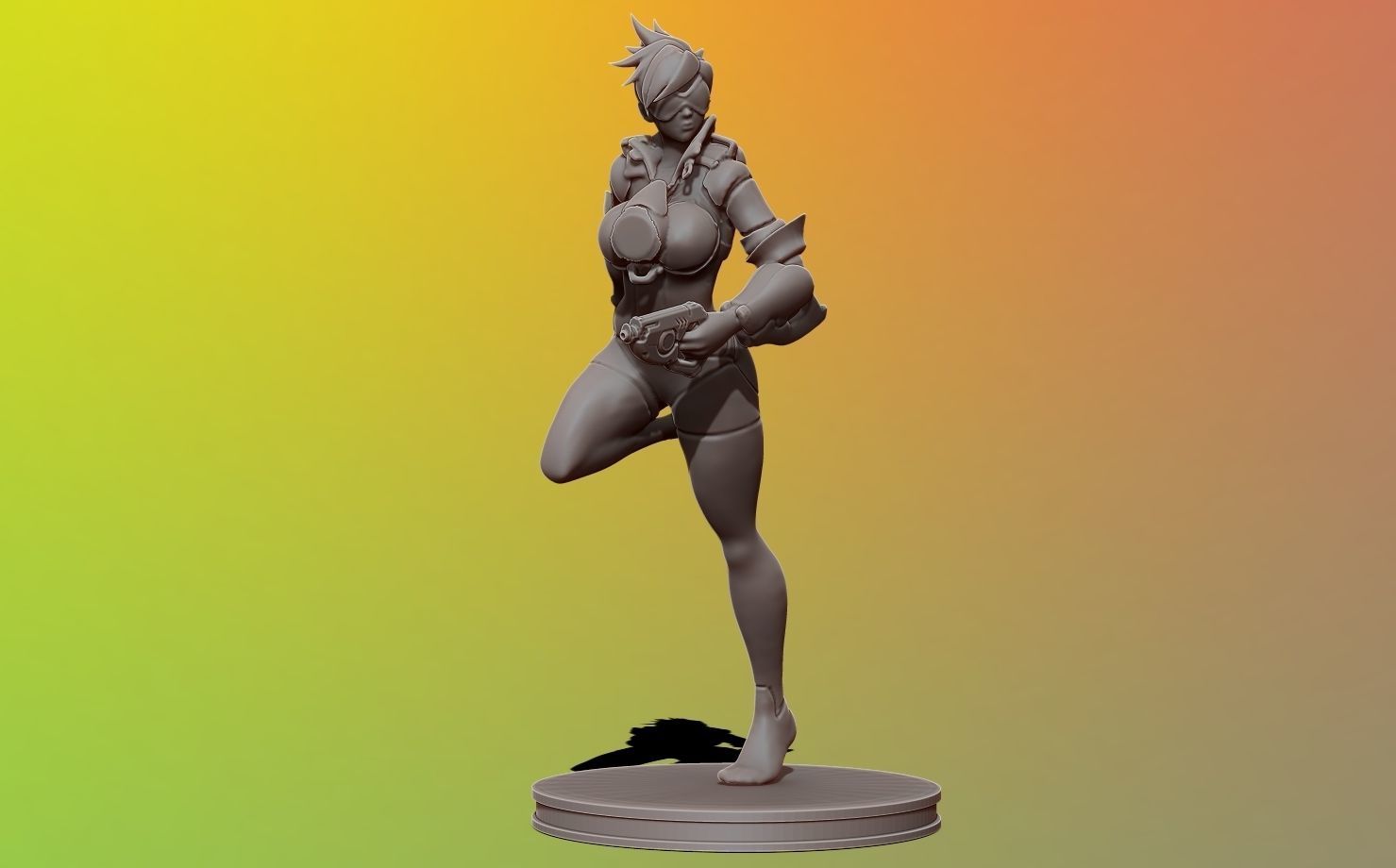 tracer - overwatch 3d print figure 3D print model_18