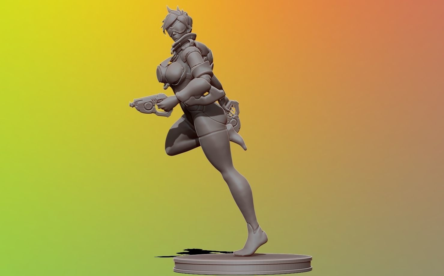tracer - overwatch 3d print figure 3D print model_21