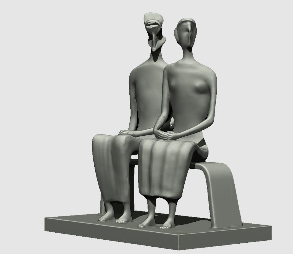 KING AND QUEEN ENGLAND 3D print model_9