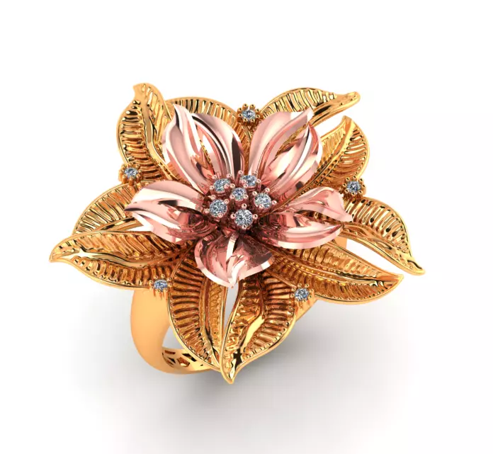 flower ring Free 3D print model