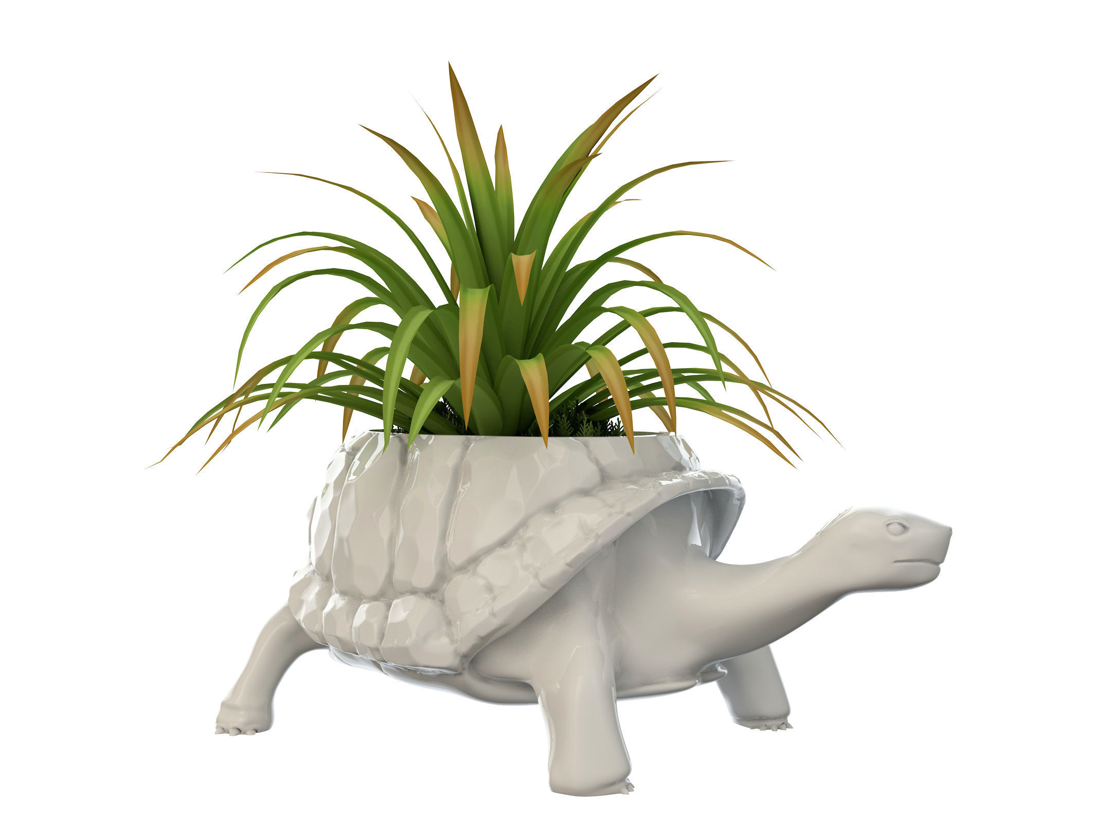 Turtle Vase plant 3D print model_3
