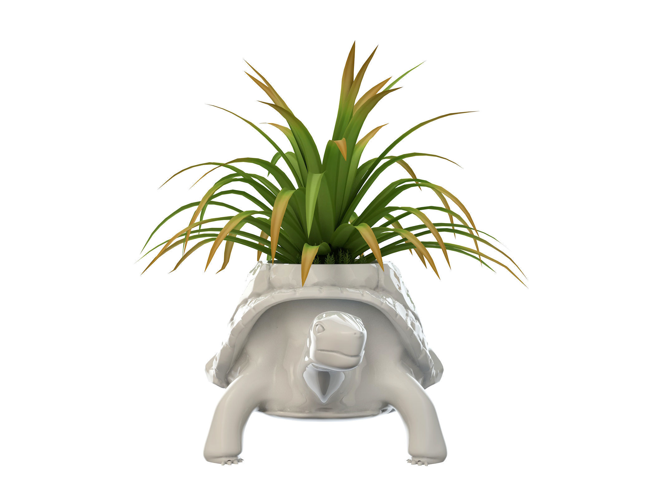 Turtle Vase plant 3D print model_2