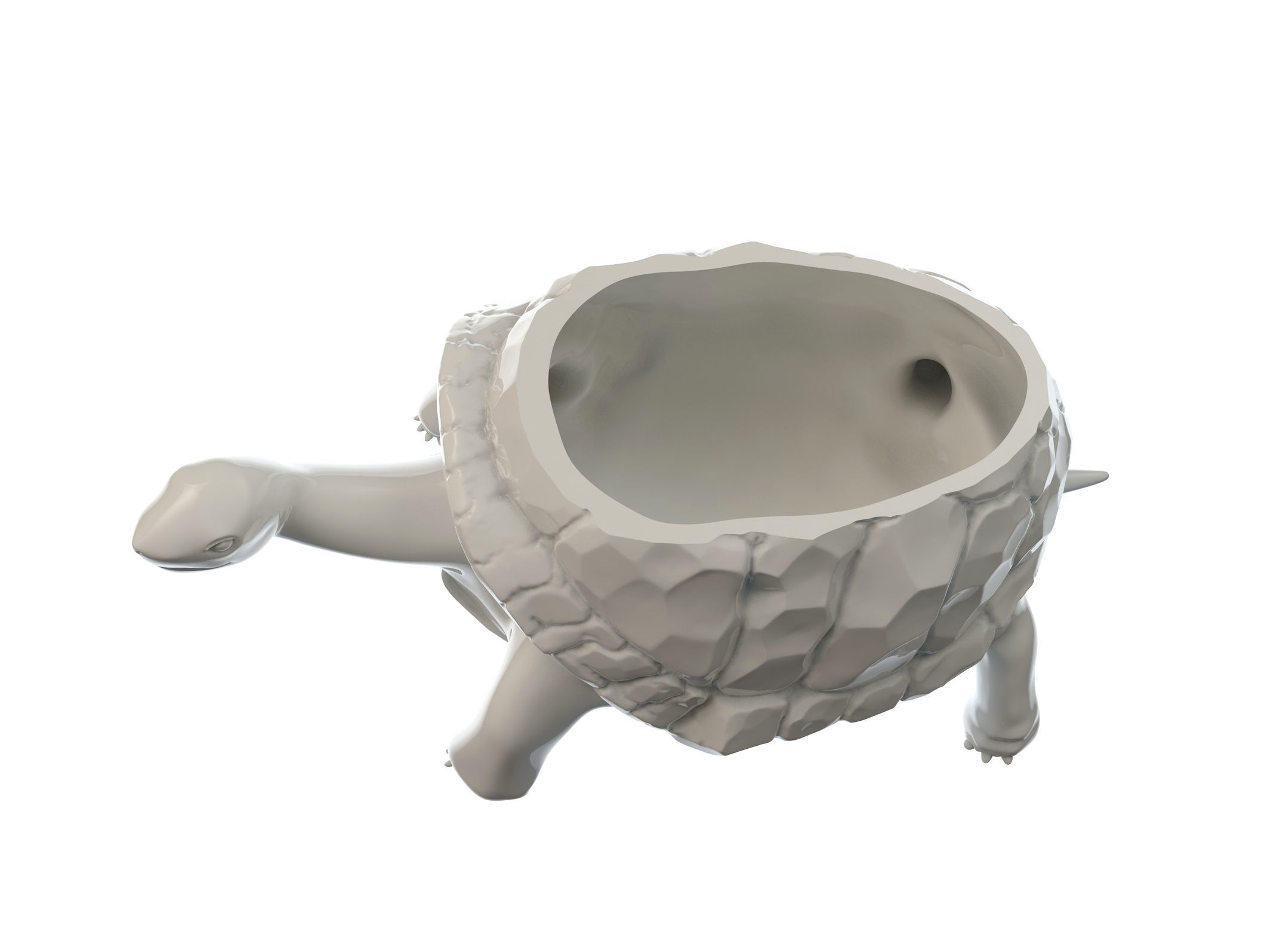 Turtle Vase plant 3D print model_9
