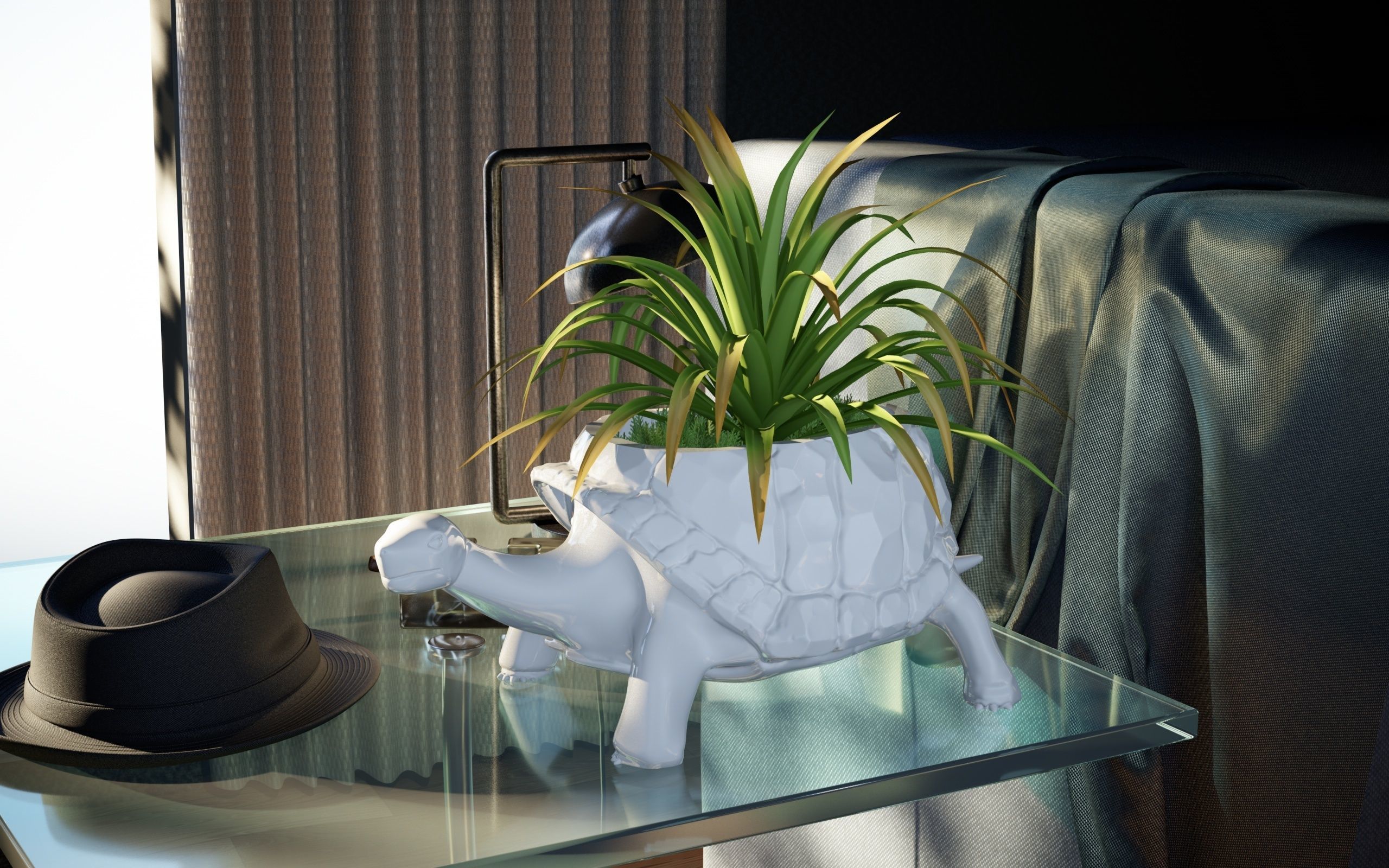 Turtle Vase plant 3D print model_8