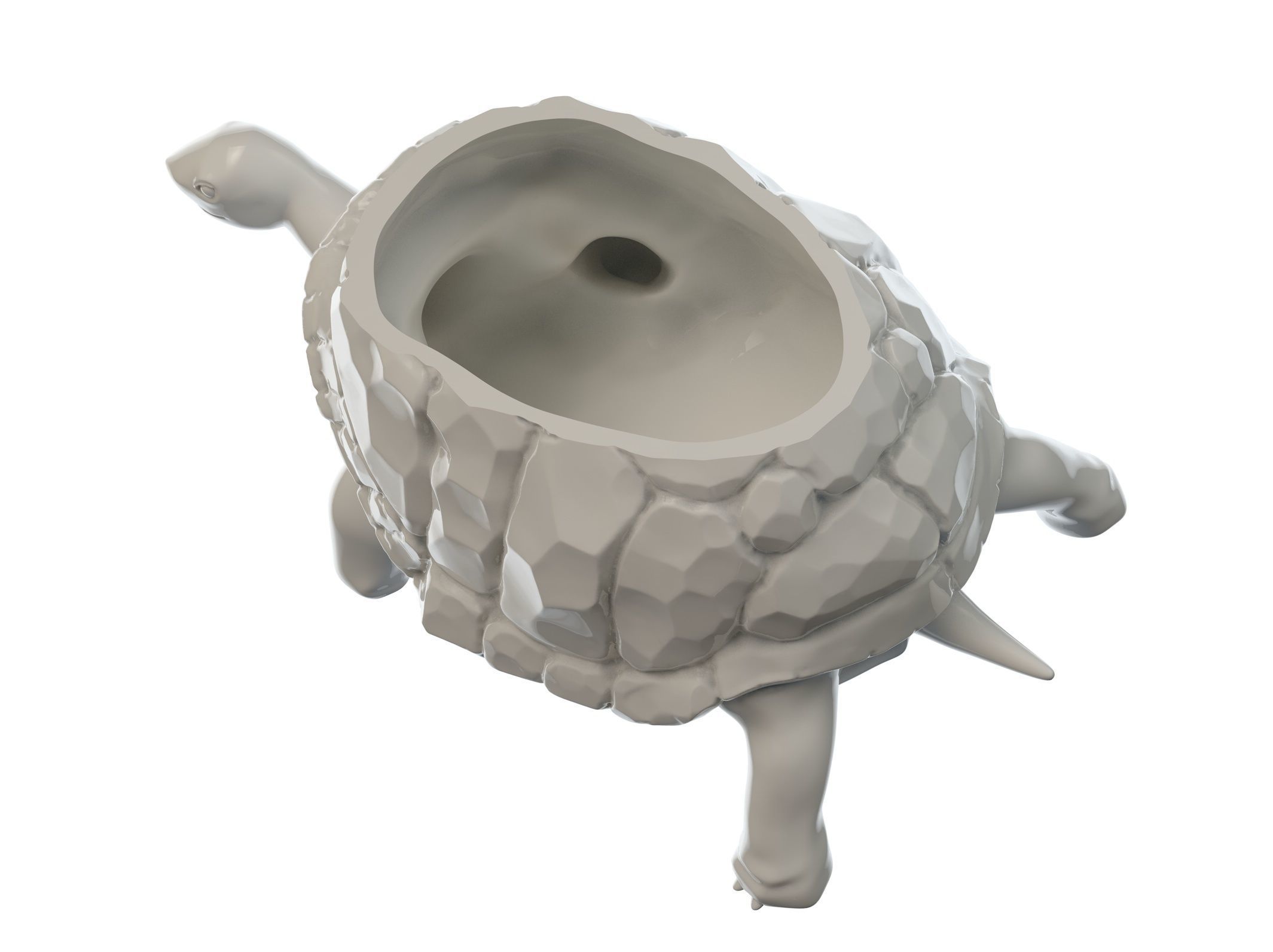 Turtle Vase plant 3D print model_11