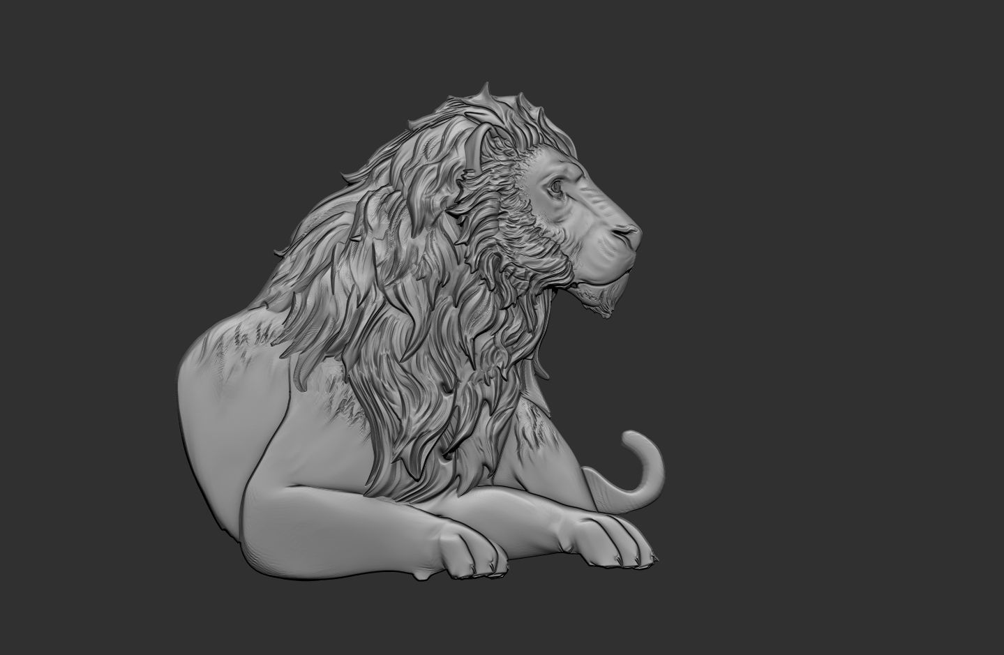 lion pandant zodiak  3D print model_1