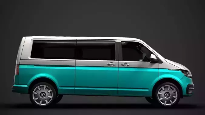 VW Multivan Bulli LWB T6 1 2020 3D model