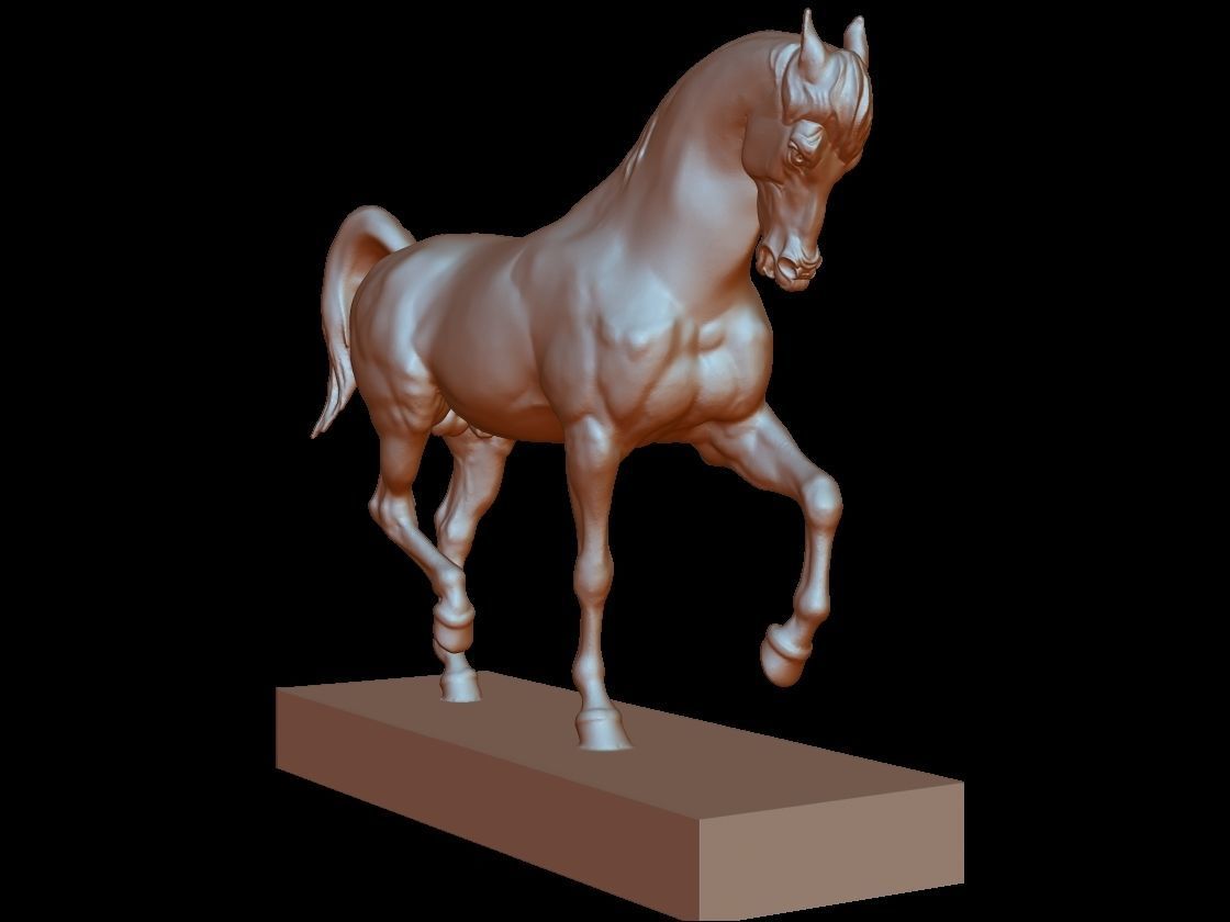 horse statue 3d 3D print model_4