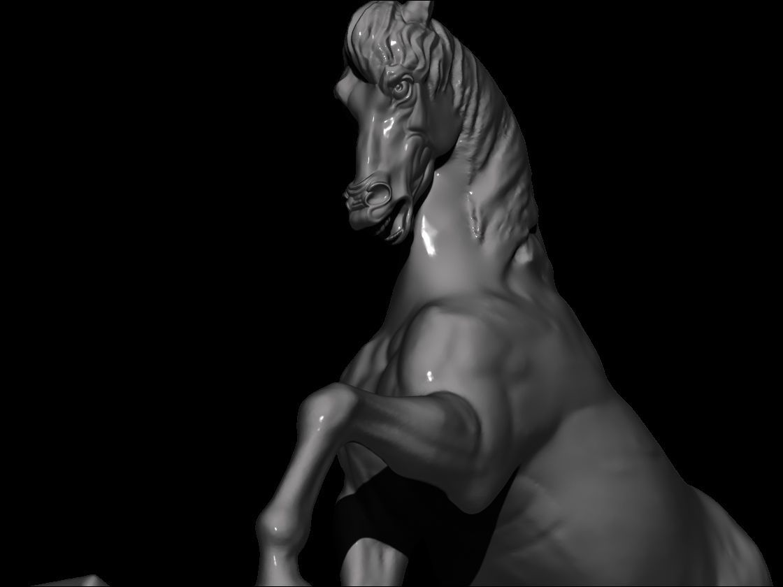 horse statue 3d 3D print model_14