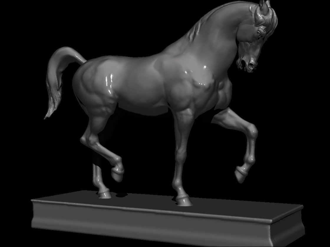horse statue 3d 3D print model_7