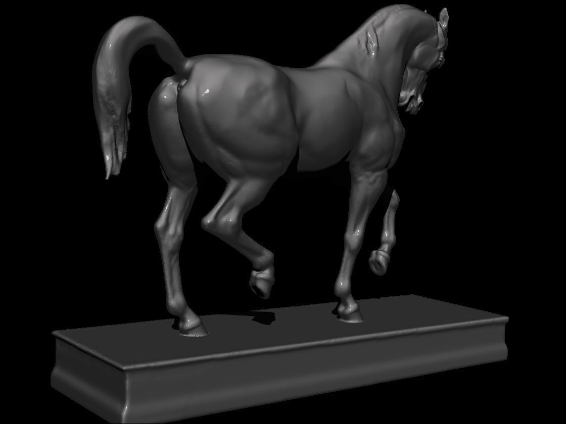 horse statue 3d 3D print model_8