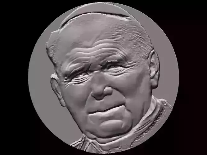 paolo 2 pope john paul 3D model